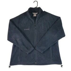 Columbia Sportswear Company Women's Fleece Jacket Black 1X Full Zip Pockets